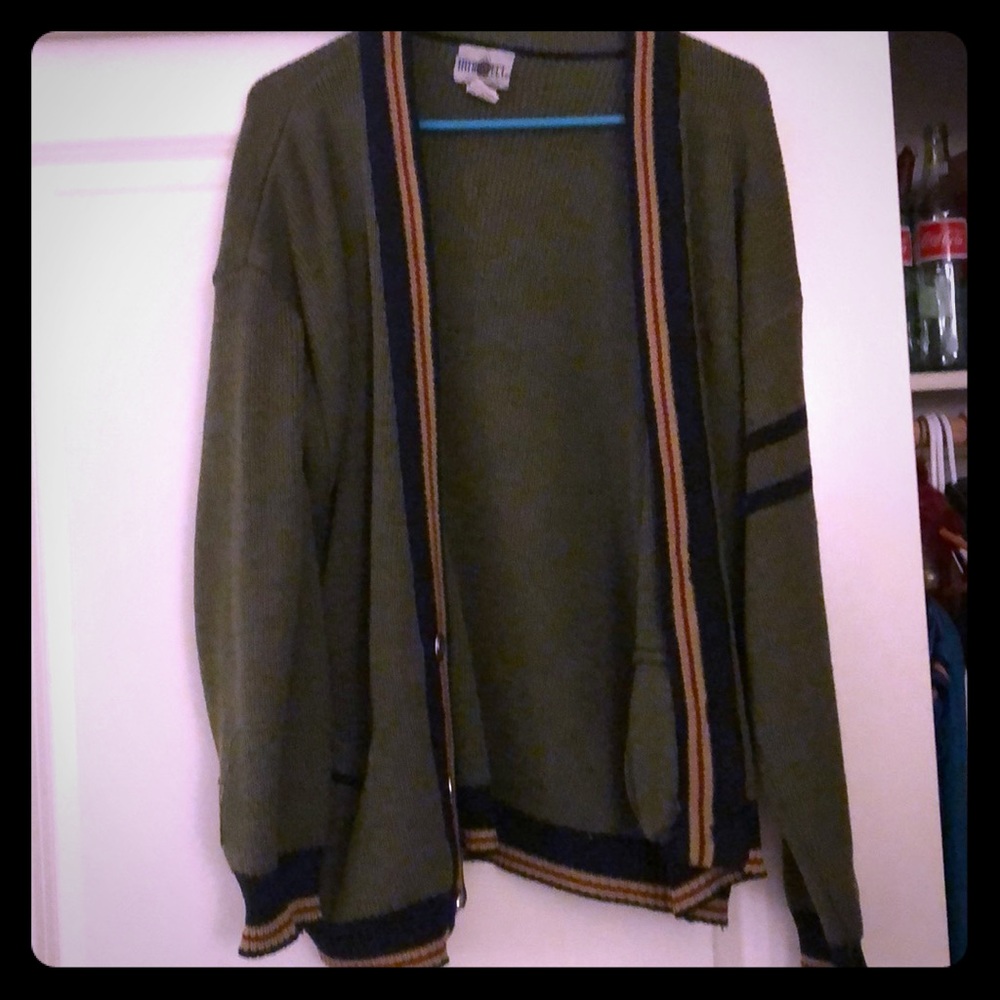 ❤️Olive green cozy men’s cardigan